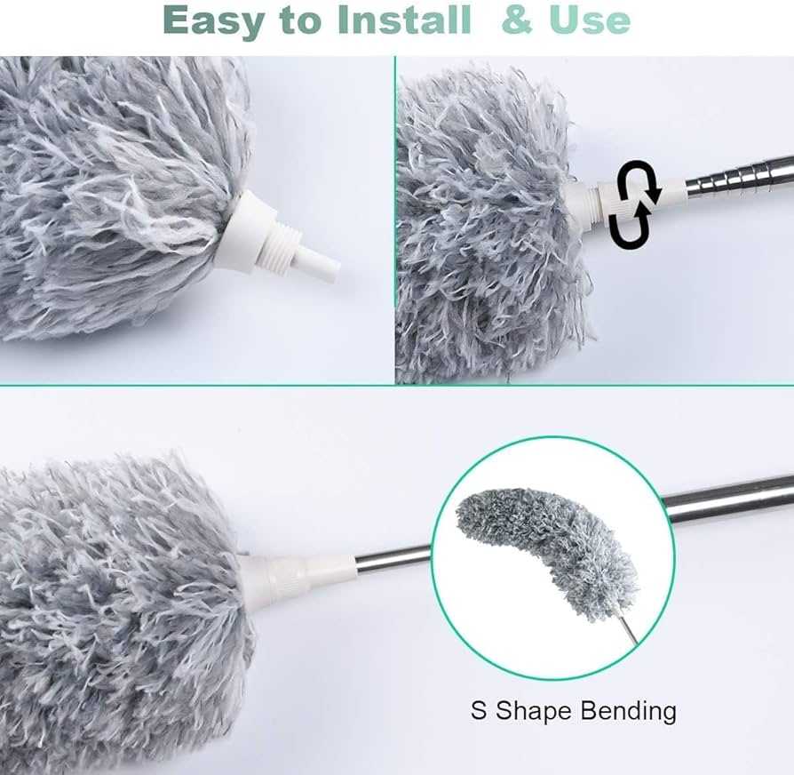 Extendable Microfiber Duster with Telescopic Handle